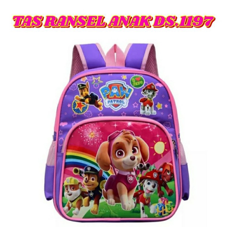 dem_sare / DS1197 PAW TAS ANAK RANSEL KECIL BACKPACK SEKOLAH TK KARTUN LUCU PAUD TK SD TAS RANSEL MIN