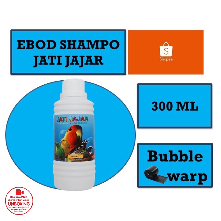 Shampo burung sampo burung murai love bird semua jenis burung berkicau Shampo Ebod JATI JAJAR 300ML 