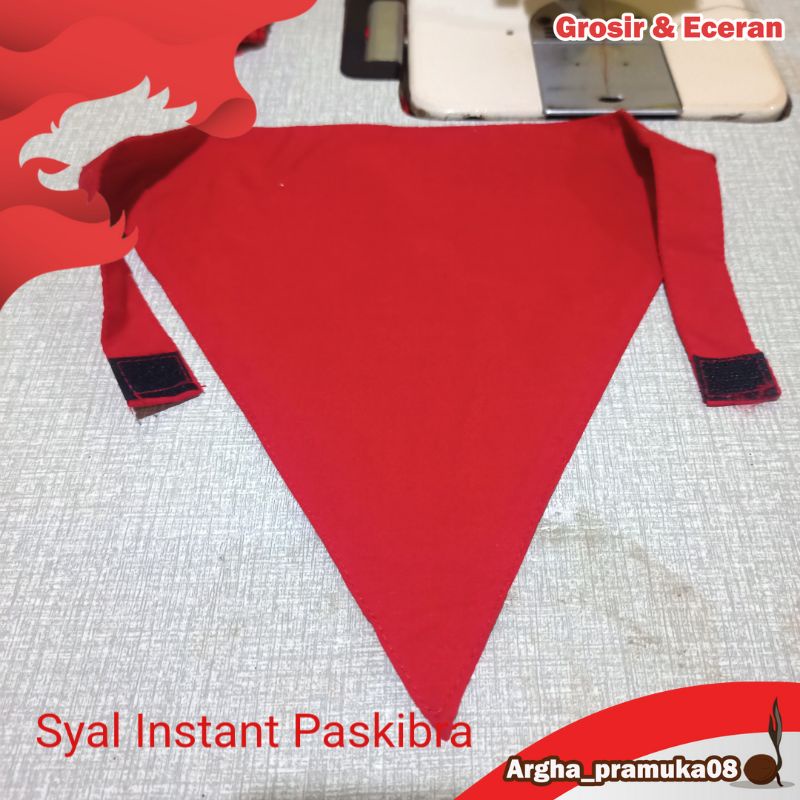 Syal Slayer Paskibra Merah Polos Bijian Scraf Paskibraka