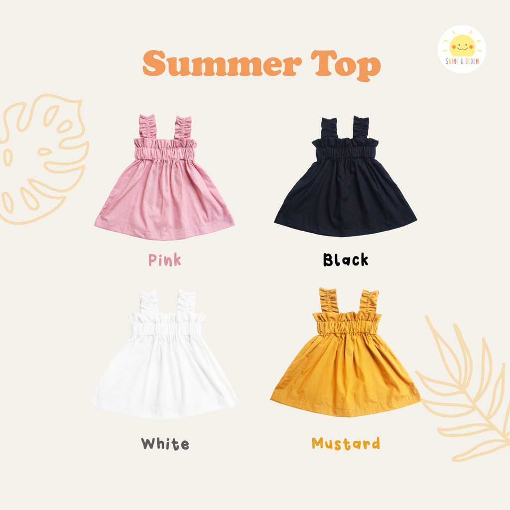 Summer Top 1-4 Tahun Atasan Ruffle Anak Perempuan SNB Blouse Fashion CBKS