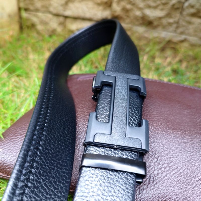 Ikat Pinggang Pria Logo H | Sabuk Pria Rell Kulit Sintetis