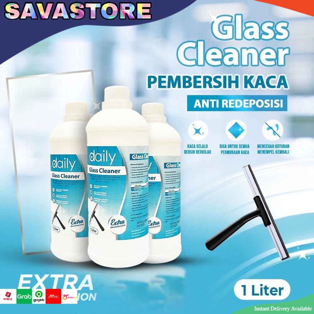 PEMBERSIH KACA GLASS CLEANER 1L ANTI REDEPOSISI DAILY 1 LITER