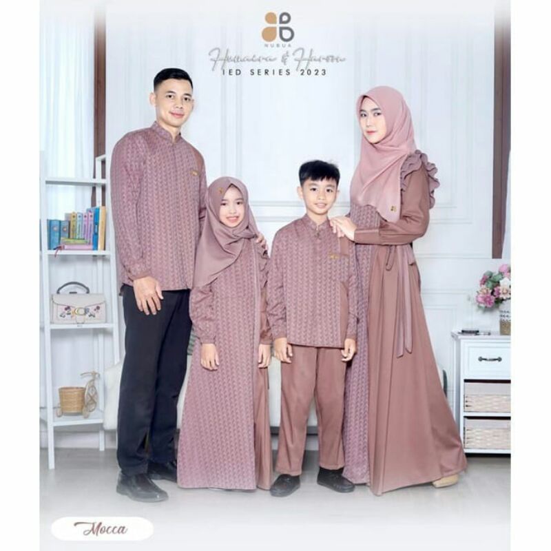 SARIMBIT NUBUA MOCCA - BAJU MUSLIM COUPLE IED SERIES 2023 - HUMAIRA DRESS - KOKO NUBUA
