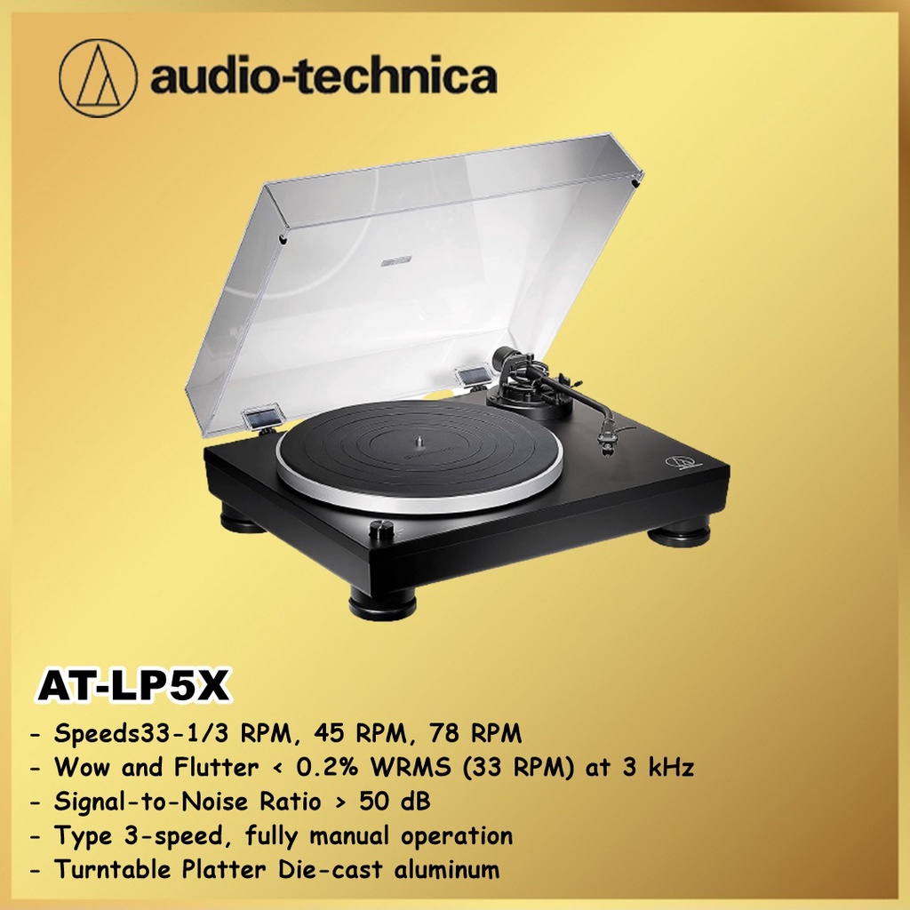 Audio-Technica AT-LP5X LP5 X LP 5X Fully Manual Direct-Drive Turntable