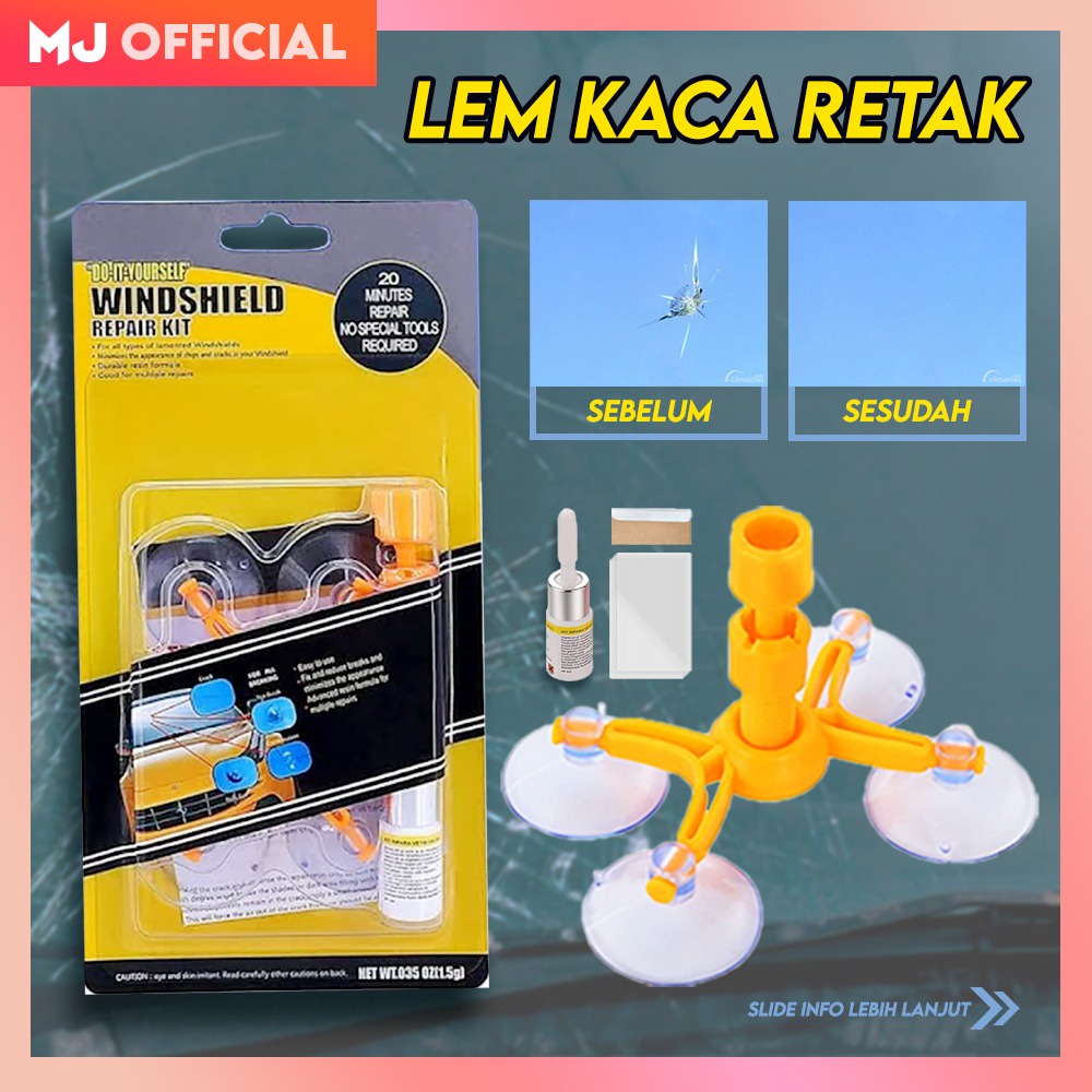 Lem Kaca Mobil Retak Windshield Glass Repair Kit Lem Lcd Hp Super Kuat Original