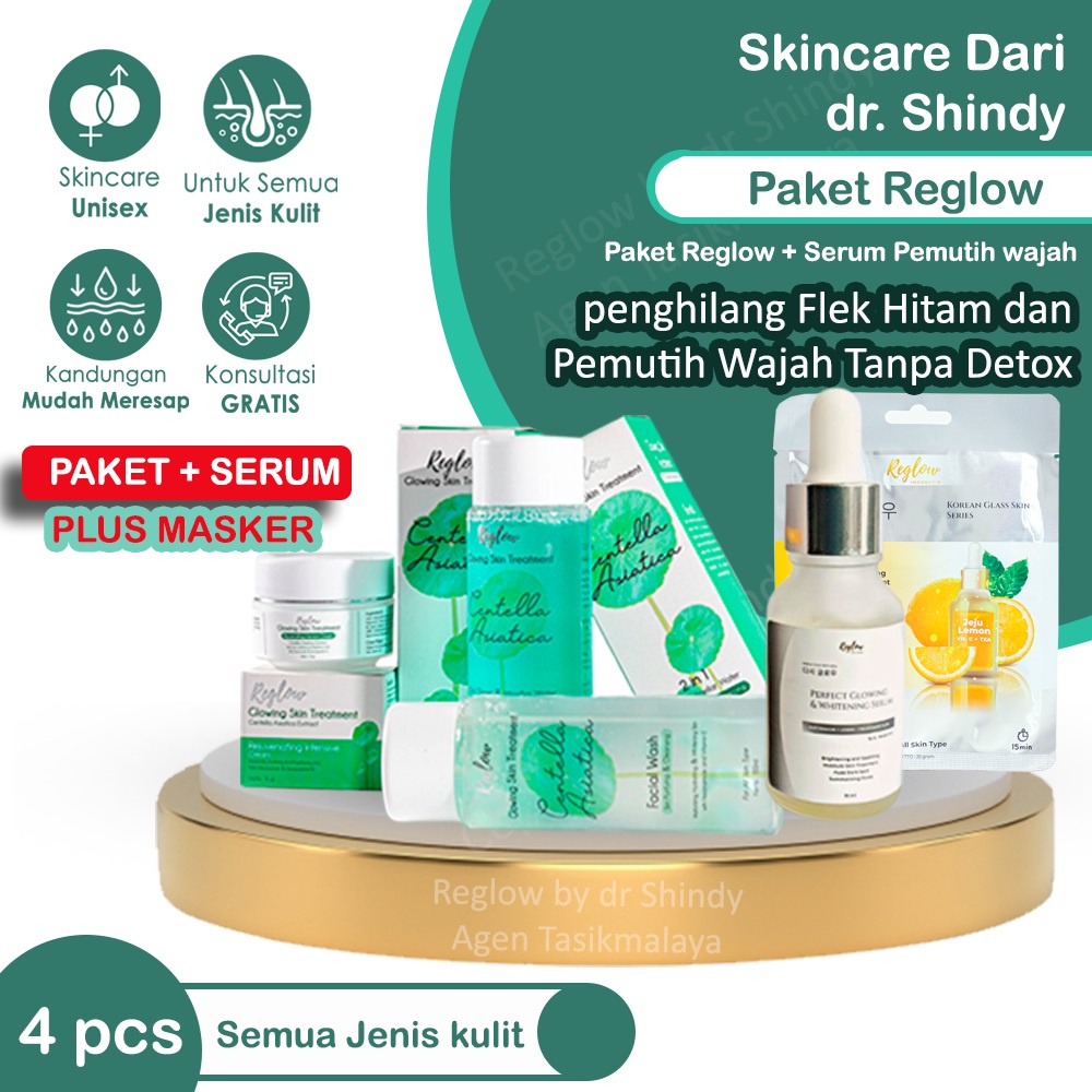 Paket Reglow + Serum + Masker Penghilang Flek Tanpa Detox