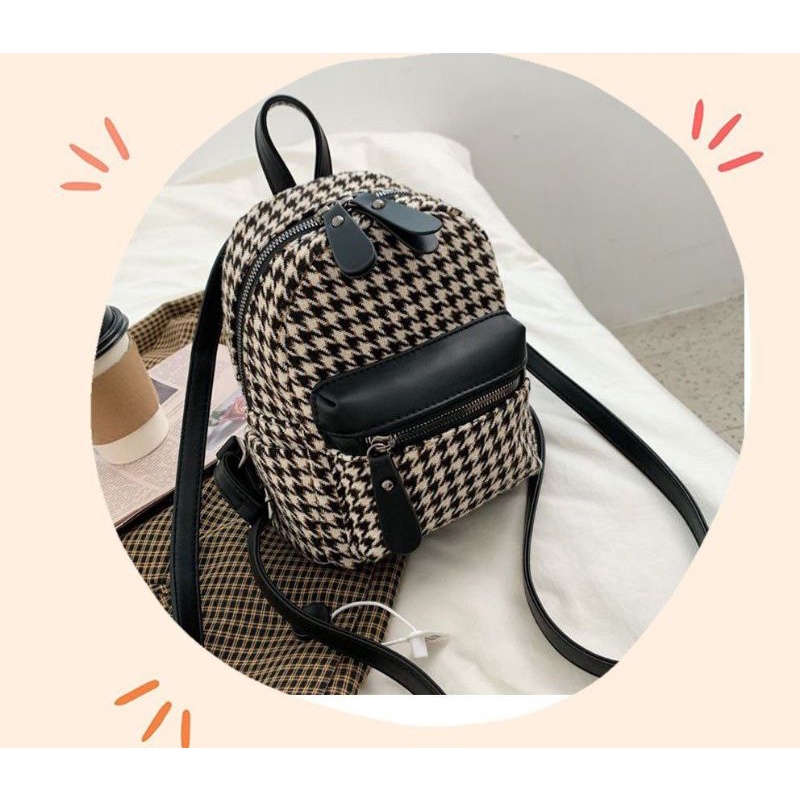 TAS RANSEL WANITA IMPORT TAS BELAKANG GEMBLOK TAS MINI KOREAN STILE