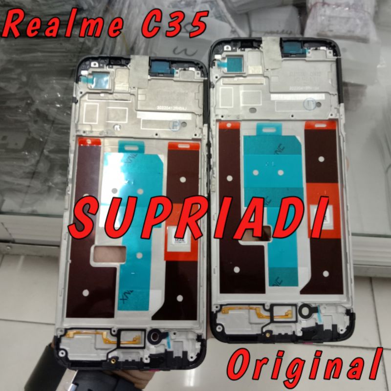 Middle Frame Tulang Tengah Realme C35 Frame Lcd Tatakan Lcd Realme C35 Original