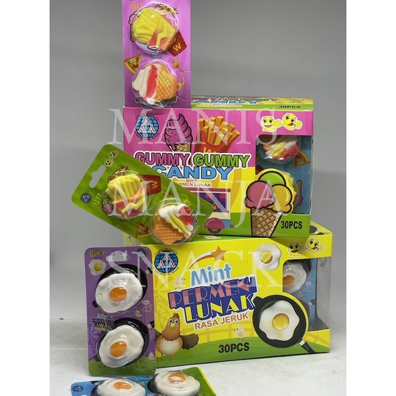 

Permen Lunak Gummy Candy Kentang dan Telur isi 30 pcs