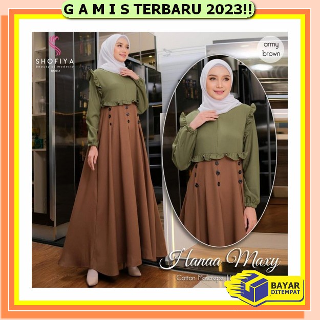 [ Promo ] Zahira Dress Busui Bahan Shakila Premium Mix Renda Gamis Wanita Terbaru 2022 Kekinian Vira