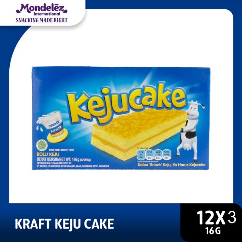 

Kraft Keju Cake Bolu BOX 12X16GRAM Untuk Jajanan Sekolah - Triple Pack (3pcs)