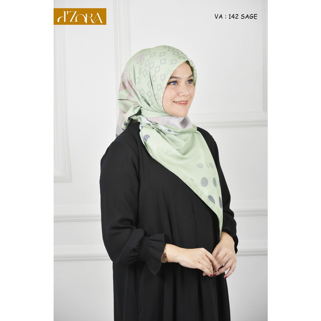 d'ZORA HIJAB KERUDUNG MOTIF SEGI EMPAT PREMIUM