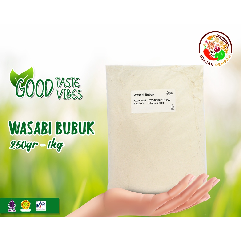 Jual Wasabi Bubuk / Wasabi Powder (Kemasan 250 Gr 1 Kg) Shopee