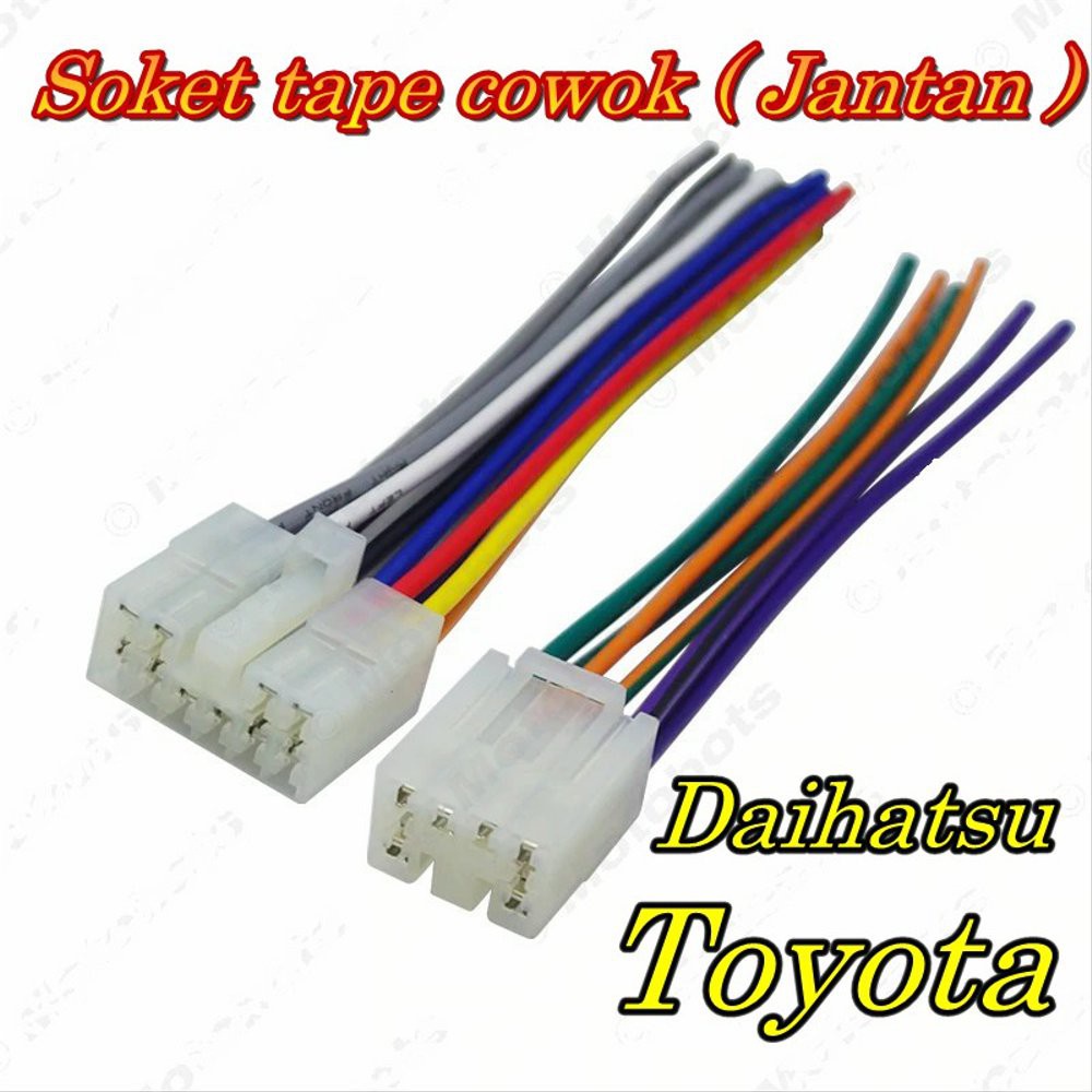 Soket Socket Audio Untuk Tape Bawaan Toyota Dan Daihatsu - I192095