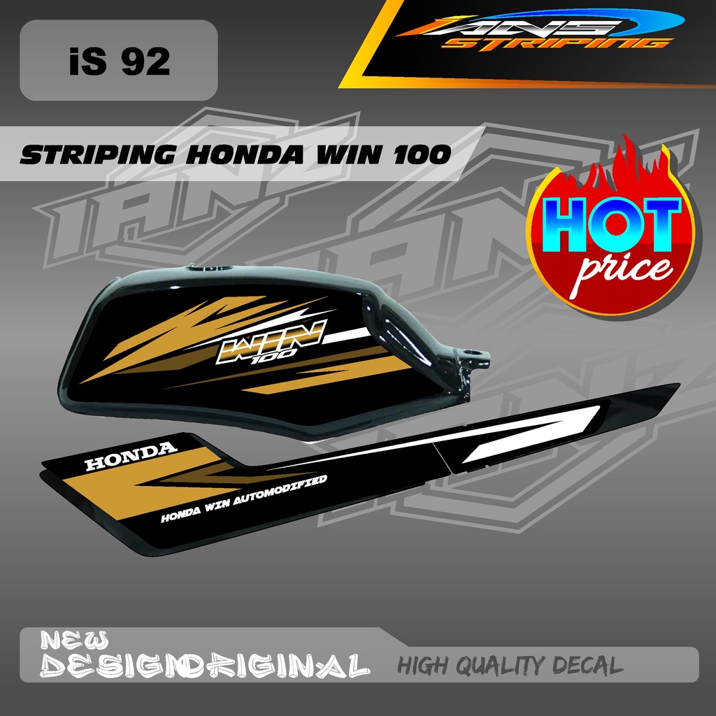 LIST STIKER CUSTOM WIN100 BAHAN BERKUALITAS MENGUNAKAN MATERIAL HOLOGRAM / NON HOLOGRAM IS92