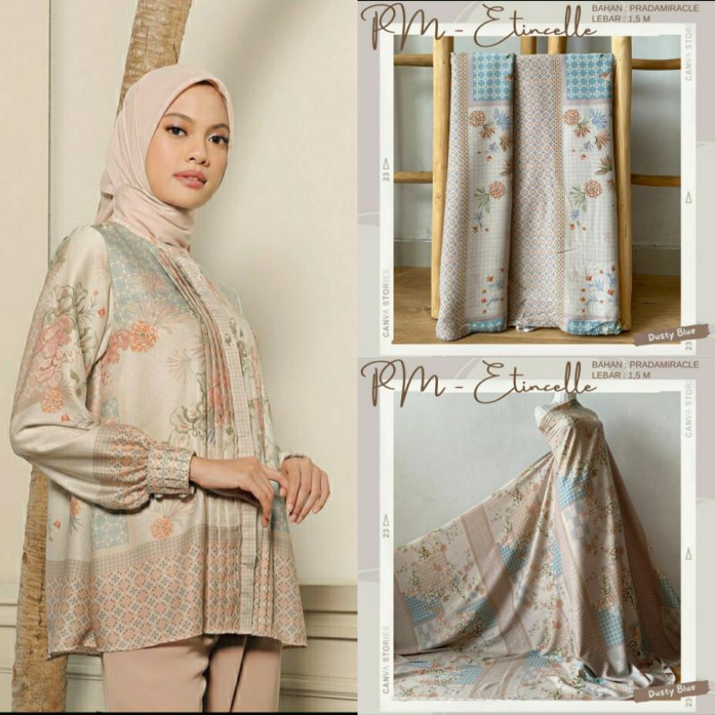 Atasan muslim  Etincell, prada miracle, prada crepe