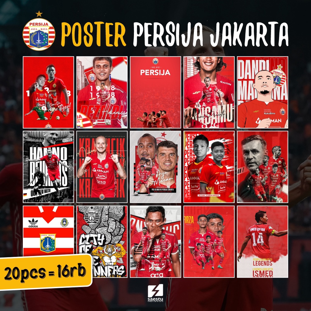 POSTER PERSIJA JAKARTA Poster Dinding Sepakbola Persija
