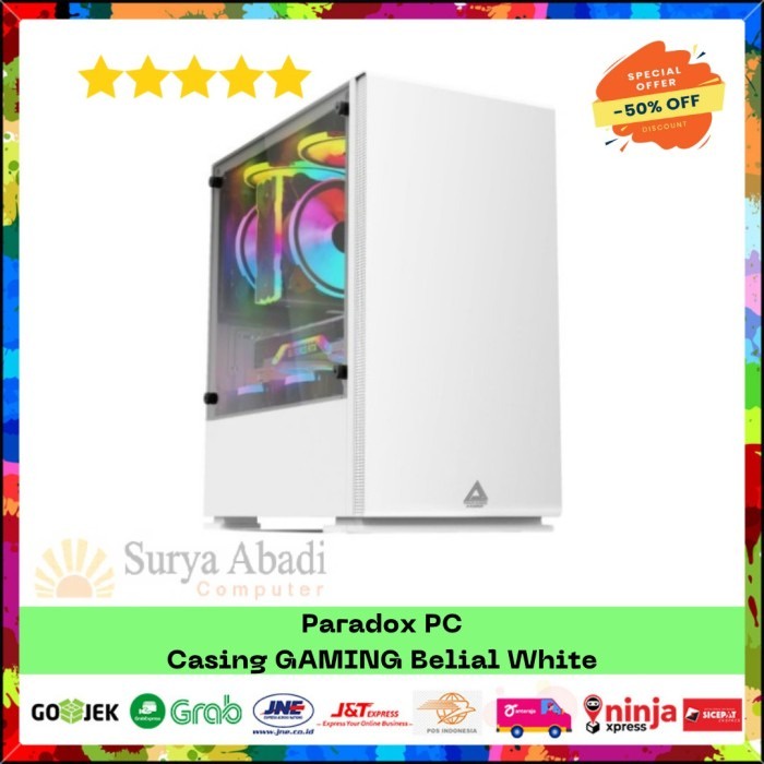 Paradox PC Casing Gaming Belial - White