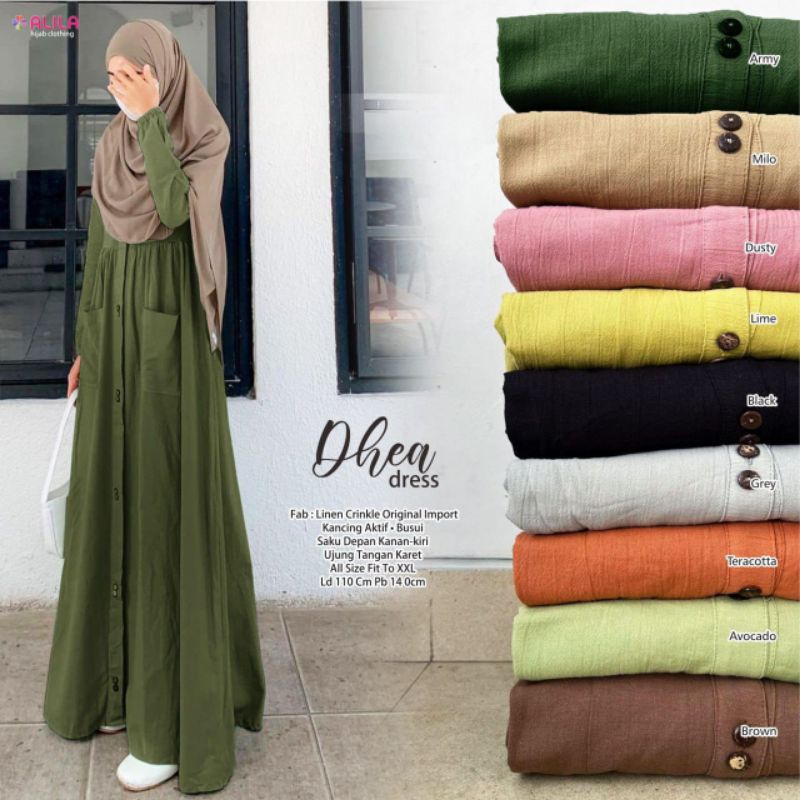 Dhea dress bahan crinkle original by alila