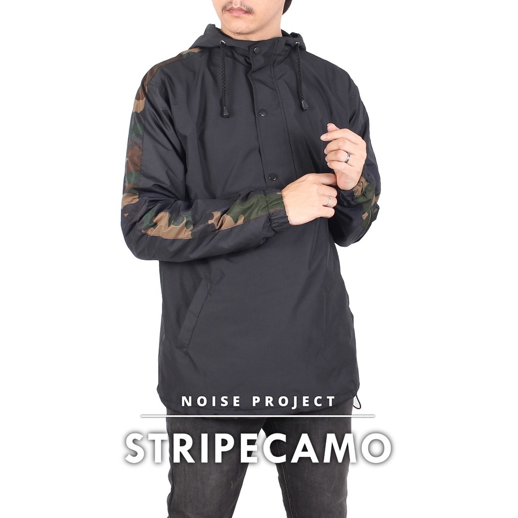 TURUN HARGA ! Jaket Cagoule Stripe Camo Premium WOLV / Jaket Outdoor Waterproof / Jaket Cagoule Windbreaker Pria
