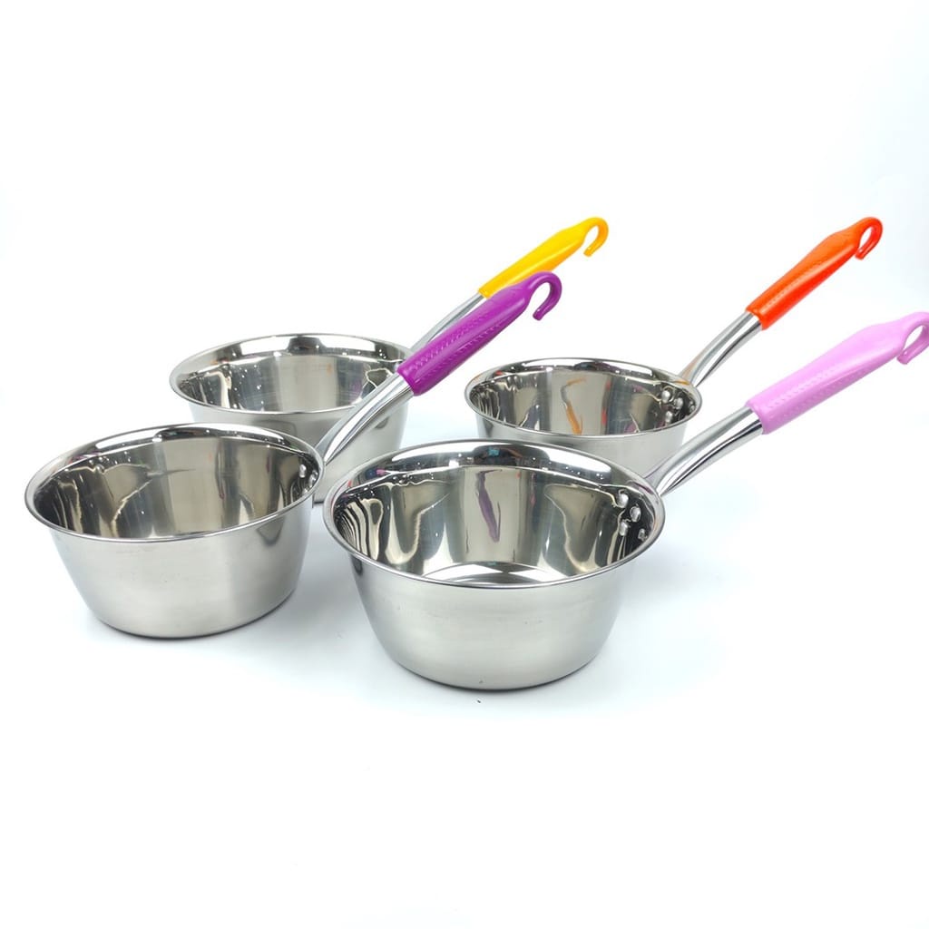 [GROSIR] PANCI SUSU REBUS MIE STAINLESS STEEL 16CM 16 CM GAGANG WARNA