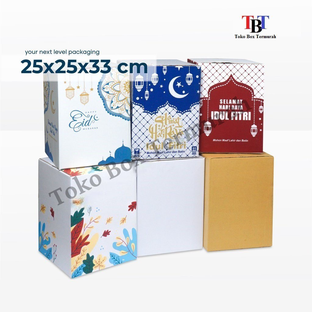 

Box Parcel 25X25X33 (Kecil) Kardus/Parcell/Lebaran/idul Fitri/Paket/sembako/hampers/eid mubarak