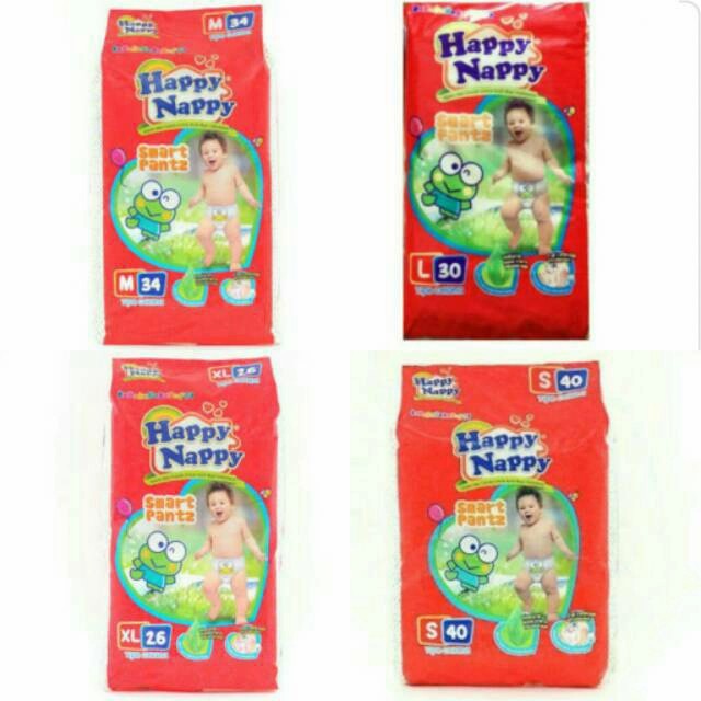 PEMPES CELANA HAPPY NAPPY XL PEMPES SEKALI PAKAI XL DIAPERS ANAK XL