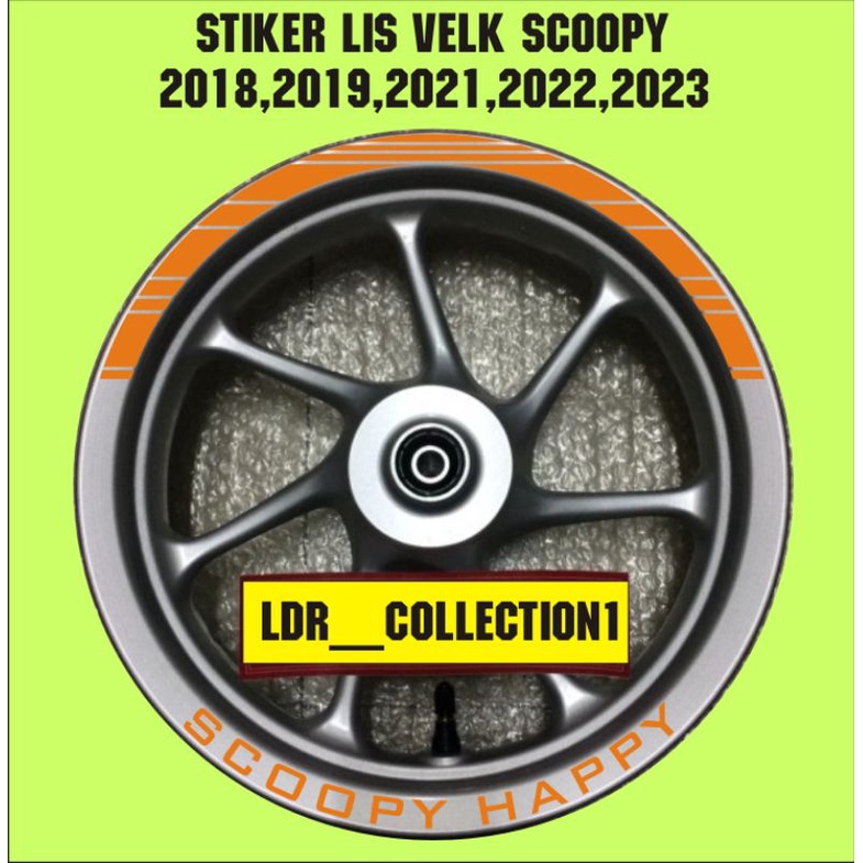 sticker cutting stiker lis velk scoopy happy motor scoopy