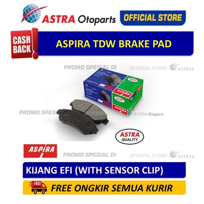 Brake Pad Aspira TDW untuk Mobil: KIJANG EFI (WITH SENSOR CLIP) Best Seller