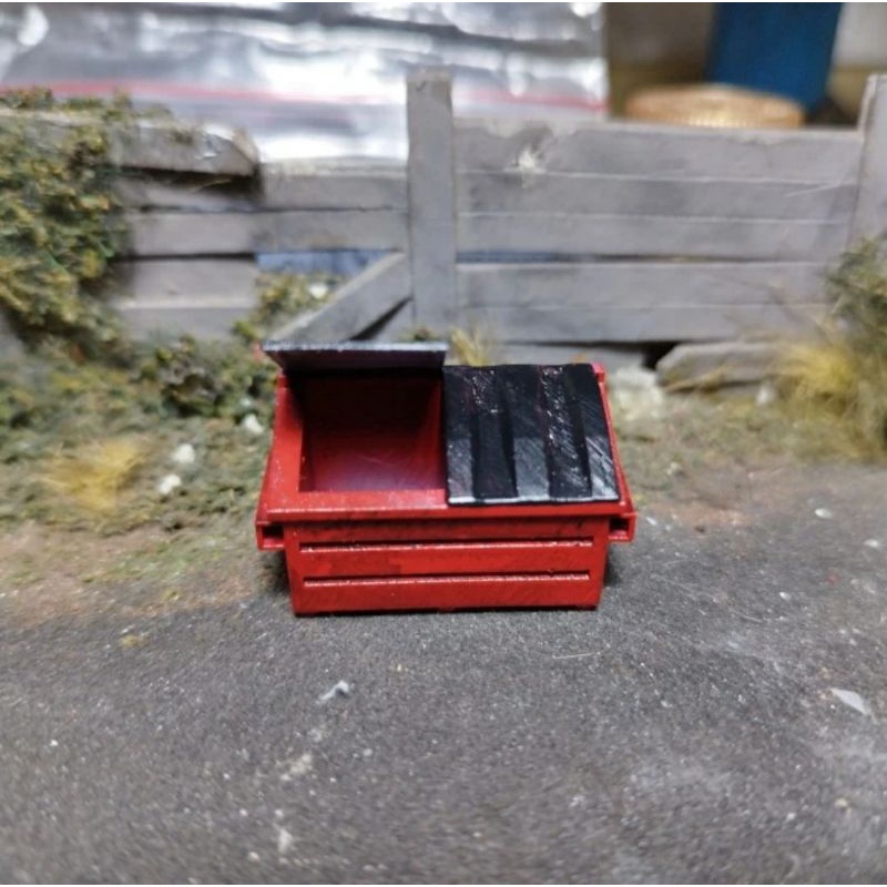 Accessories Diorama Diecast Bak sampah skala 1:64