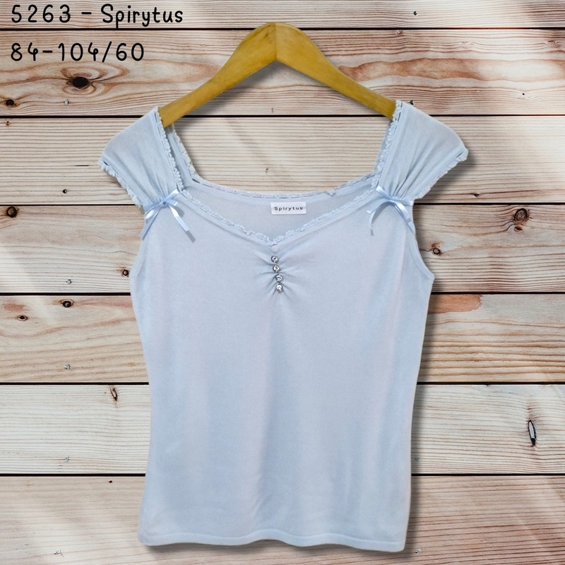 5263 SPIRYTUS BAJU IMPORT MURAH ATASAN TANKTOP BABY BLUE