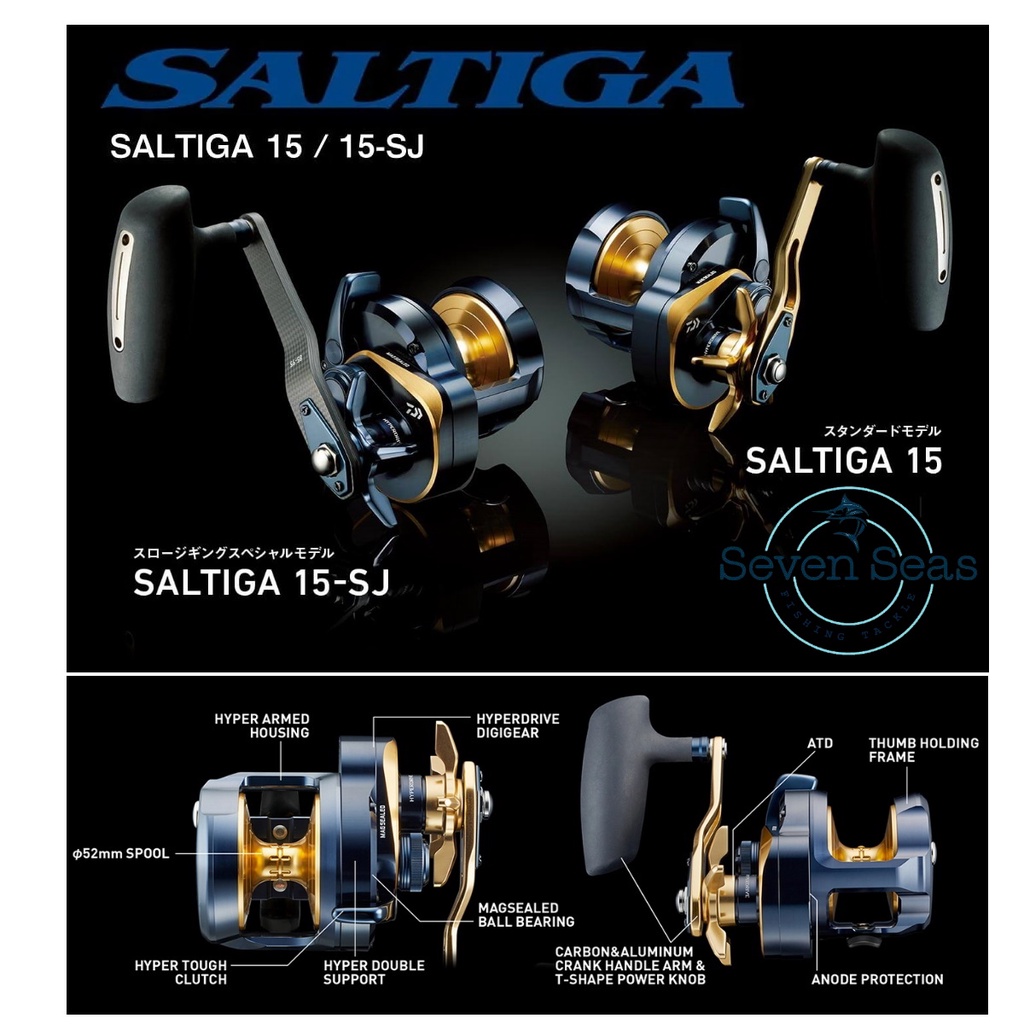 Daiwa Saltiga 15 15-SJ 15S 15H 15HL 15HL-SJ 15H-SJ 15L-SJ Model 2022 OH Reel Slow Jig