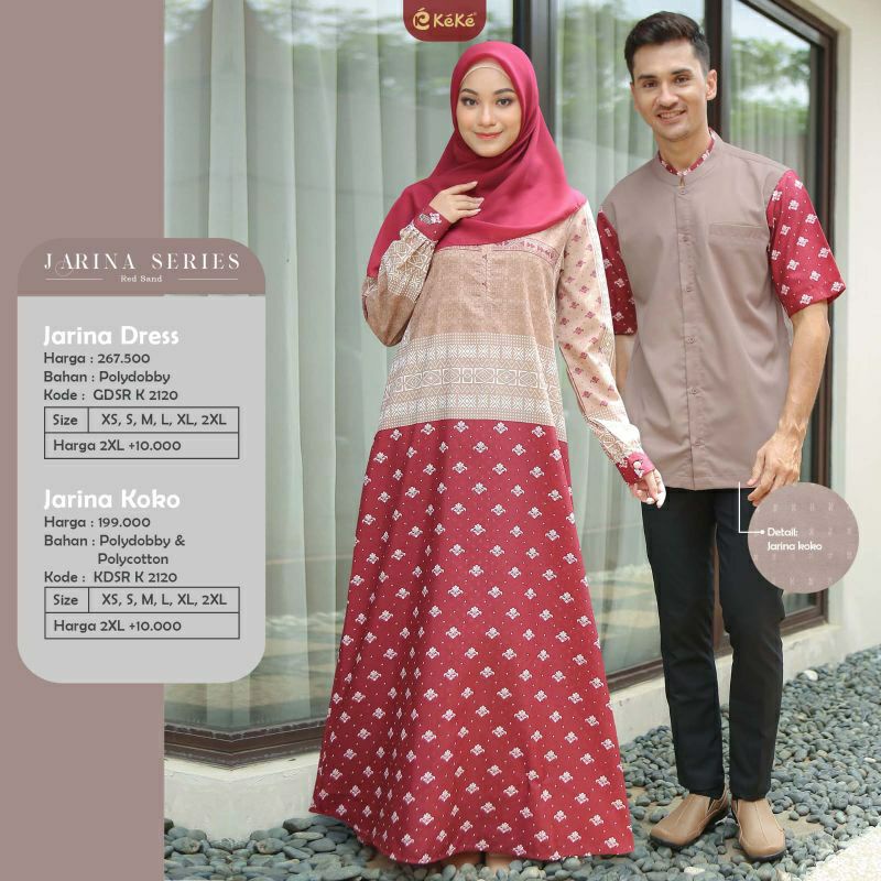 GAMIS ONLY - GDSR K 2120 - Jarina Series by KEKE / Gamis Dewasa / Gamis Keke Original / FASHION MUSL