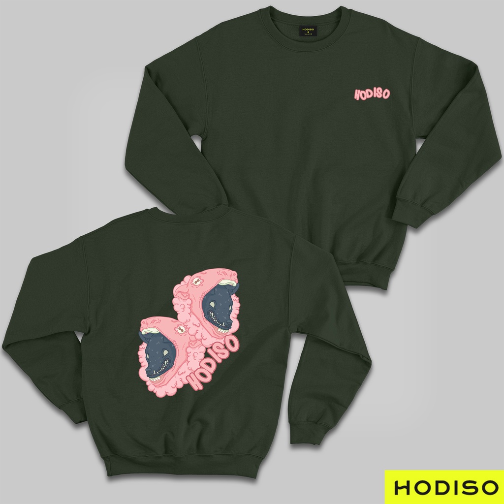 HODISO - Basic Sweater Pink Wolf Unisex Size M-XXL (Pria&amp;Wanita)