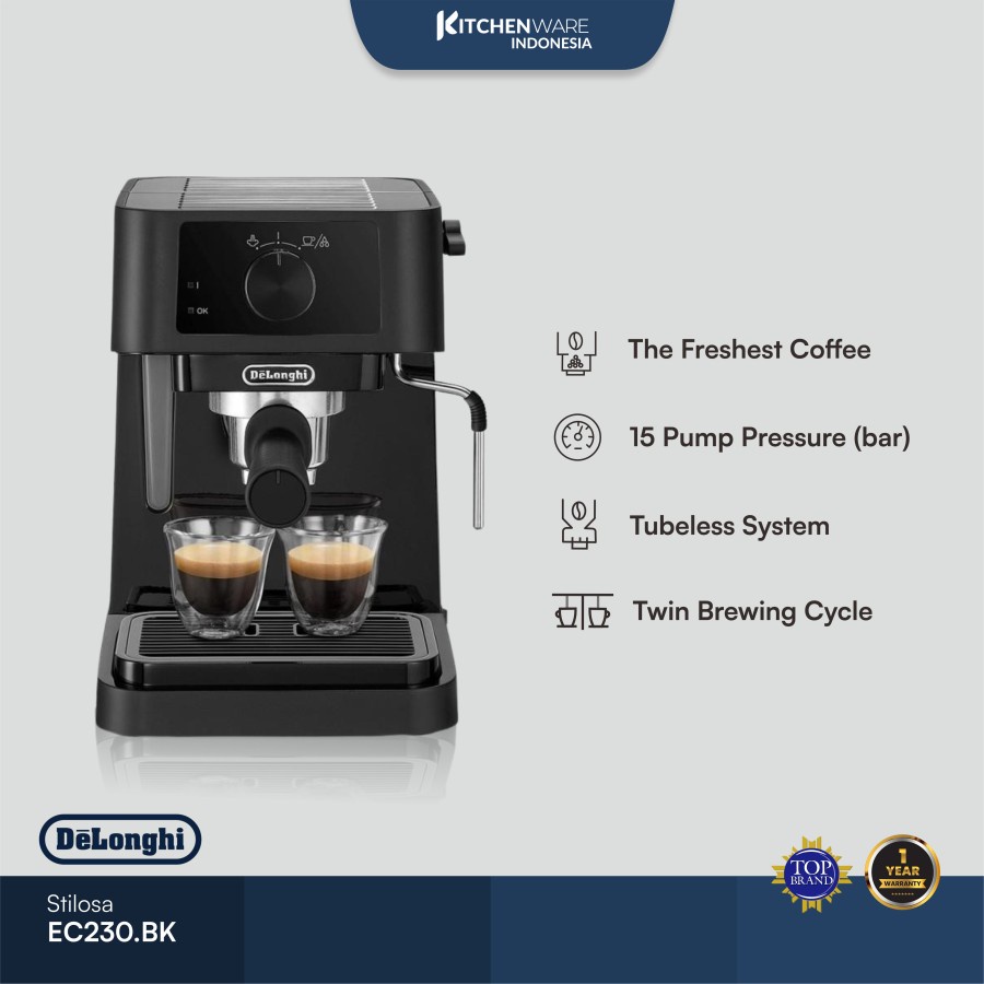 Delonghi Stilosa EC230.BK Coffee Maker Mesin Kopi Espresso EC 230