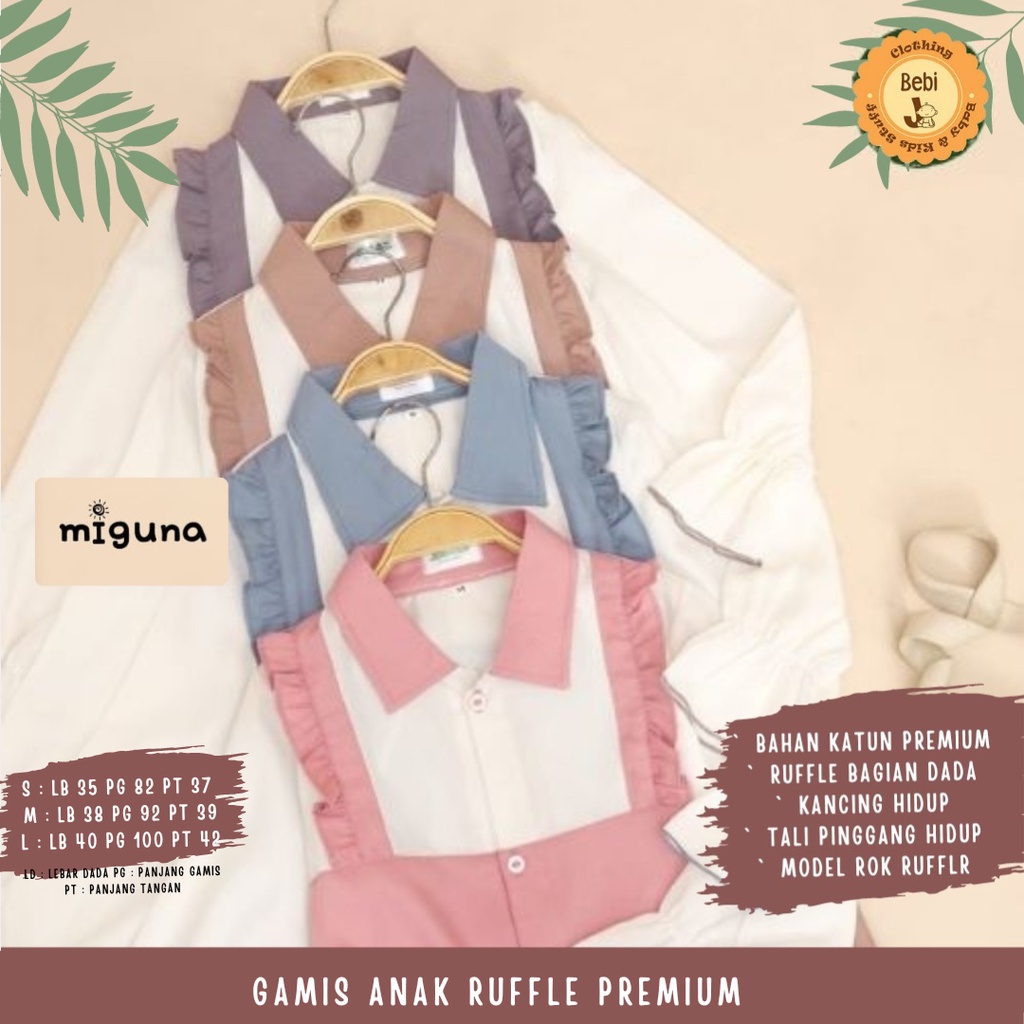 GAMIS ANAK RUFFLE PREMIUM THALITA SERIS SZ 4-8TH