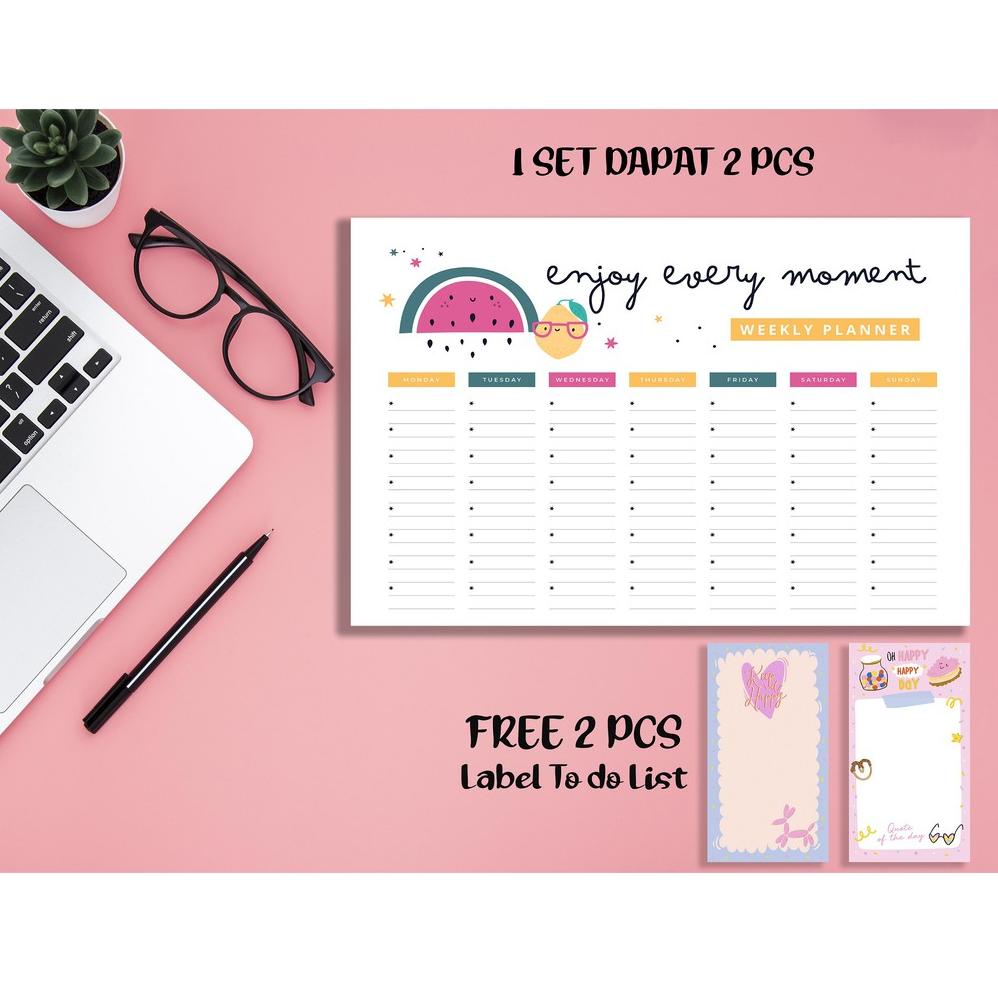 

[COD] 0O450O45 Kamilastorindo Weekly Planner / Weekly Schedule / Papan Perencanaan/ Planner Board 001-006 69