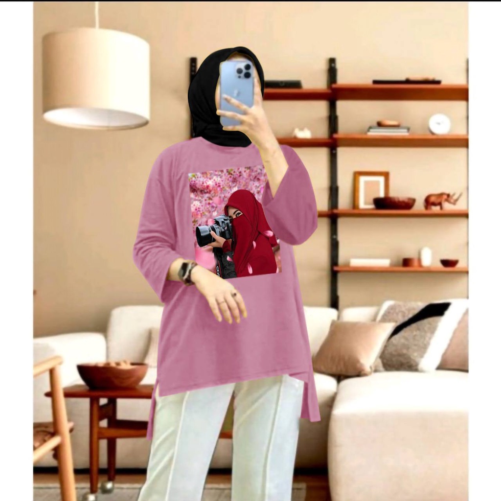 KIYOREN TUNIK MUSLIM JUMBO XXL LENGAN 7/8 TUNIK MARSHANDA TERLARIS