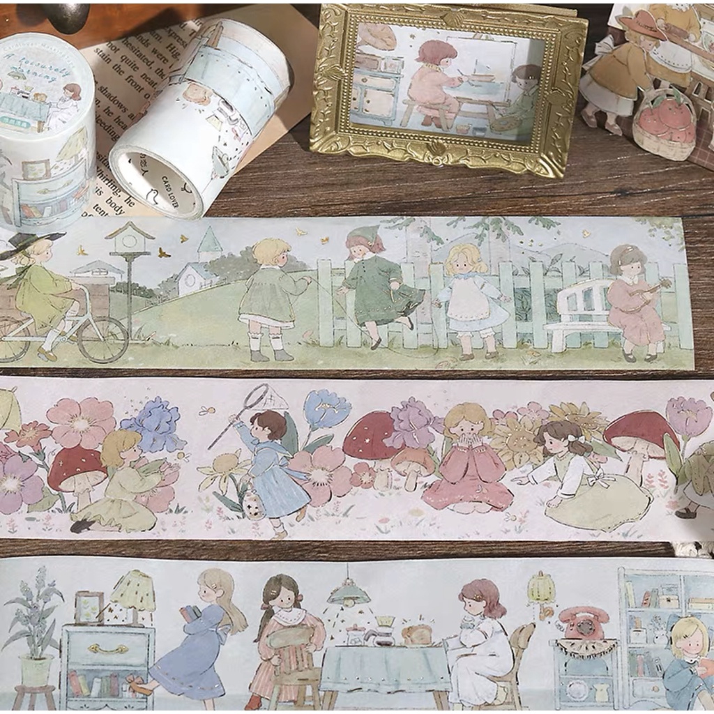 Washi Tape Book Journal Craft Art Creativity WT5 scrapbooking bujo sticker country girl flower shabby