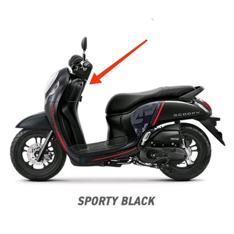 Lid L pocket tutup charger scoopy esp new 2021 K2F hitam dof original