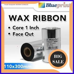 

parts BLUEPRINT Ribbon Wax 110x300m Thermal Transfer Ribbon 2ZJN23