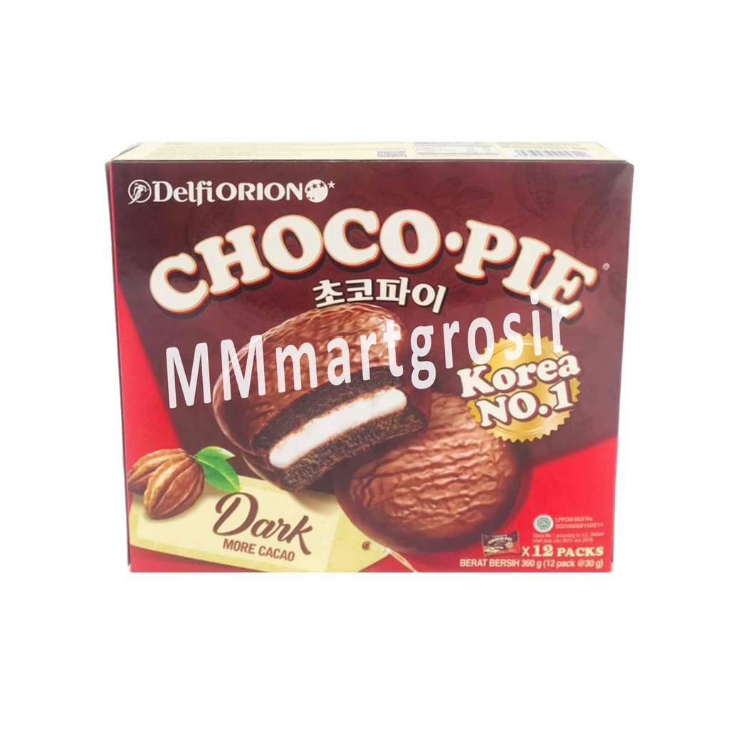 Choco Pie Dark/ Cake Cokelat/ Krim Marshallow/ 360g