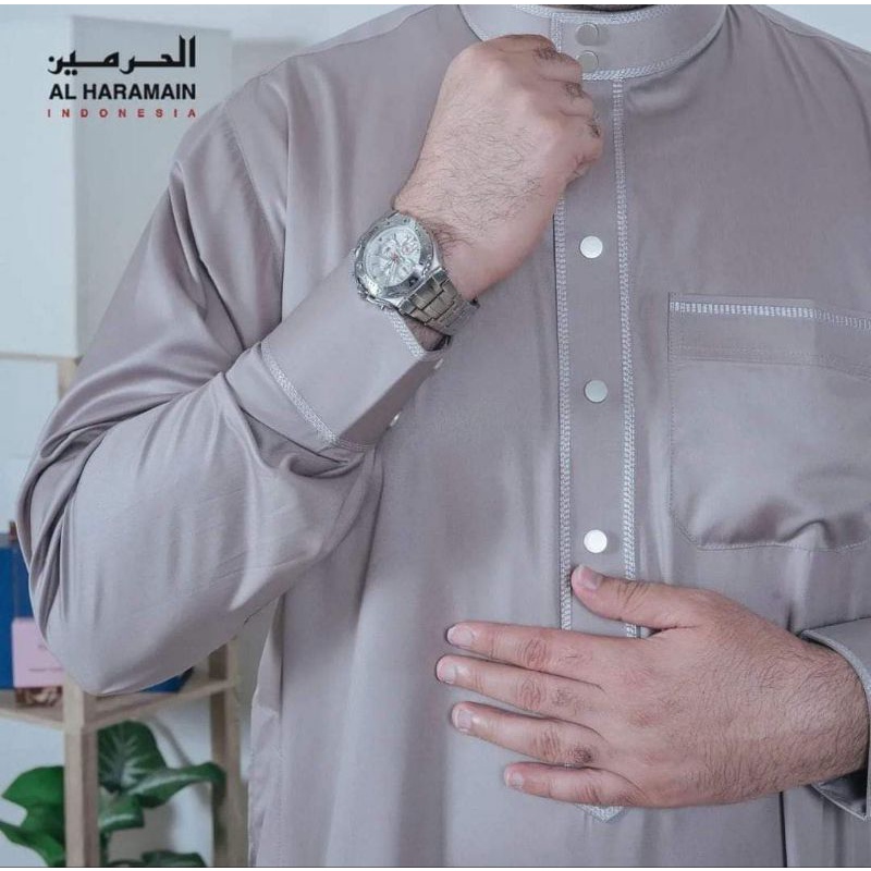 GAMIS / JUBAH AL HARAMAIN MENSET PREMIUM KAIN POLYSTER KOREA