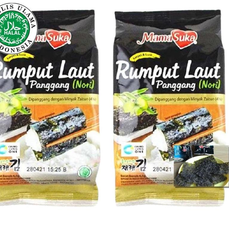 

IdMm3M7 Mamasuka Rumput Laut Panggang - Roasted Nori 2 pcs 9gr