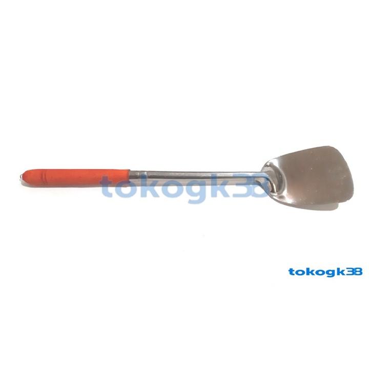 Spatula / Sutil Nasi Goreng Pegangan Kayu Stainless Besar