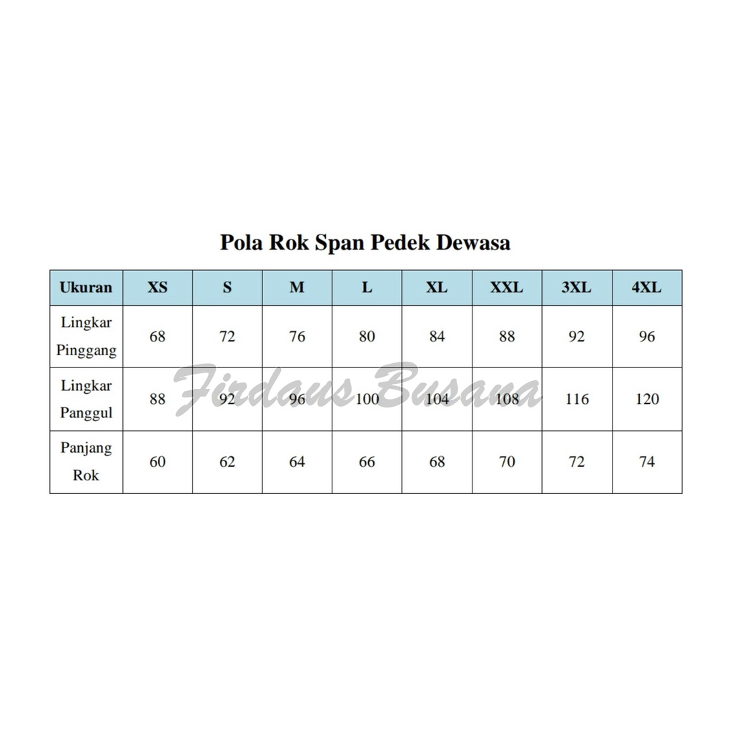 Partenzil Pola Rok Span Pedek Dewasa Pola Rok Pola Jiplak Rok Pola Jahitan Firdaus Busana