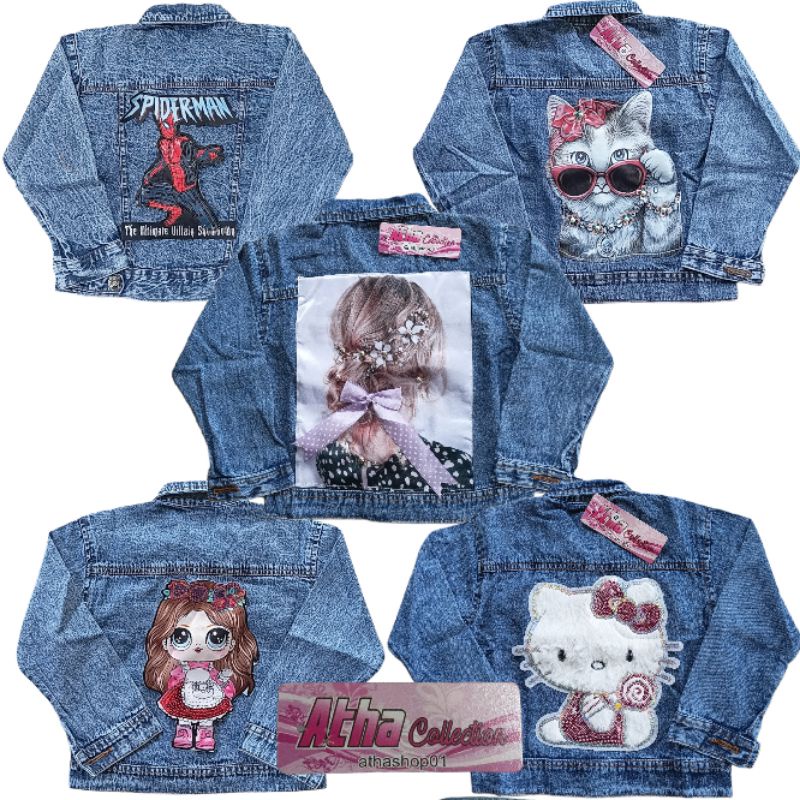 JAKET JEANS KARAKTER 3D LAKI-LAKI DAN PEREMPUAN USIA 1-10TH