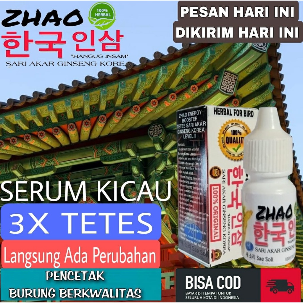 Beli Ini Burung Auto Gacor || Zhao Multivitamin Penggacor Burung Kicau Kenari Gacor Lovebird Murai M