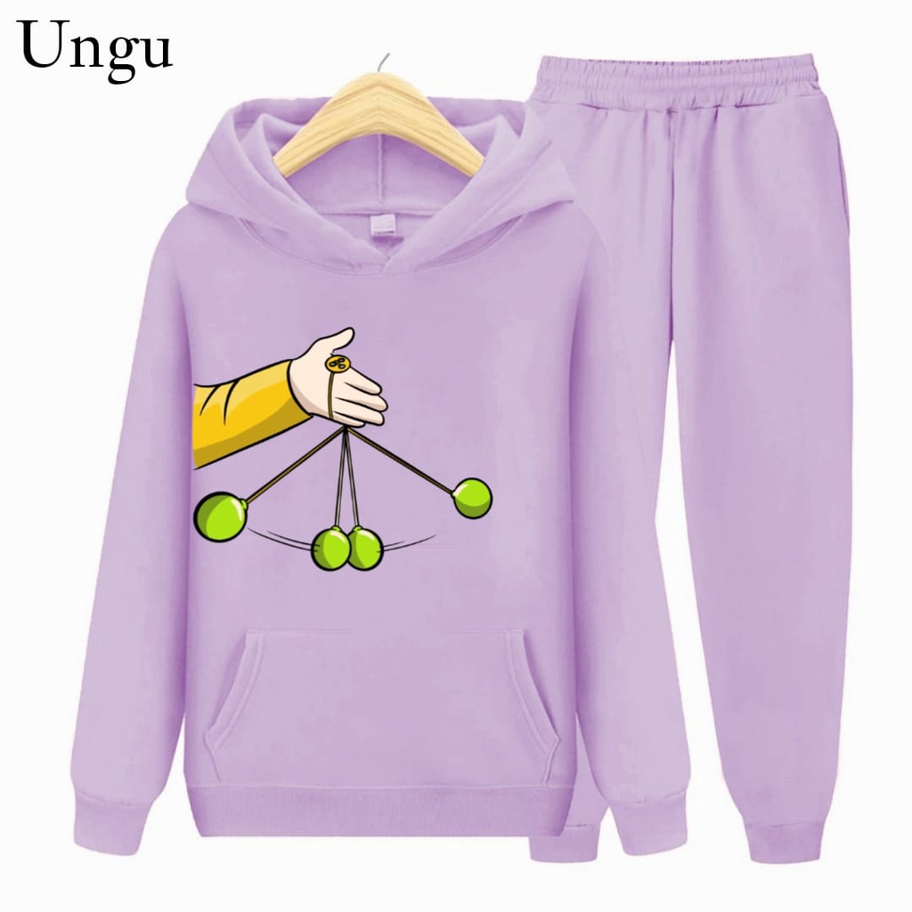 Hzl_outfit Setelan Sweater Hoodi Latto Latto Anak Anak/Setelan COD