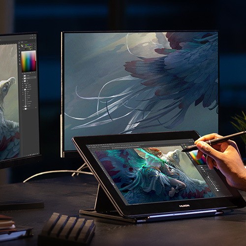 Tablet Huion Kamvas Pro 16 Plus 4K Interactive Tablet Drawing Desain Grafis